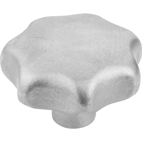 Star Grip, Form:C To DIN6336, D1=63, H=42, D=12, Stainless Steel Blasted